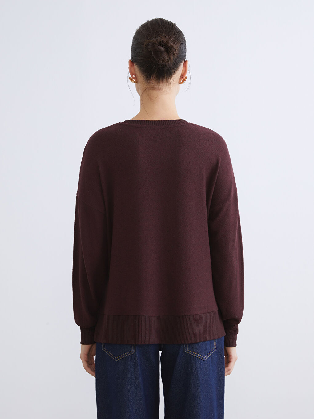 Crew Neck Oversize Women's Sweatshirt-3