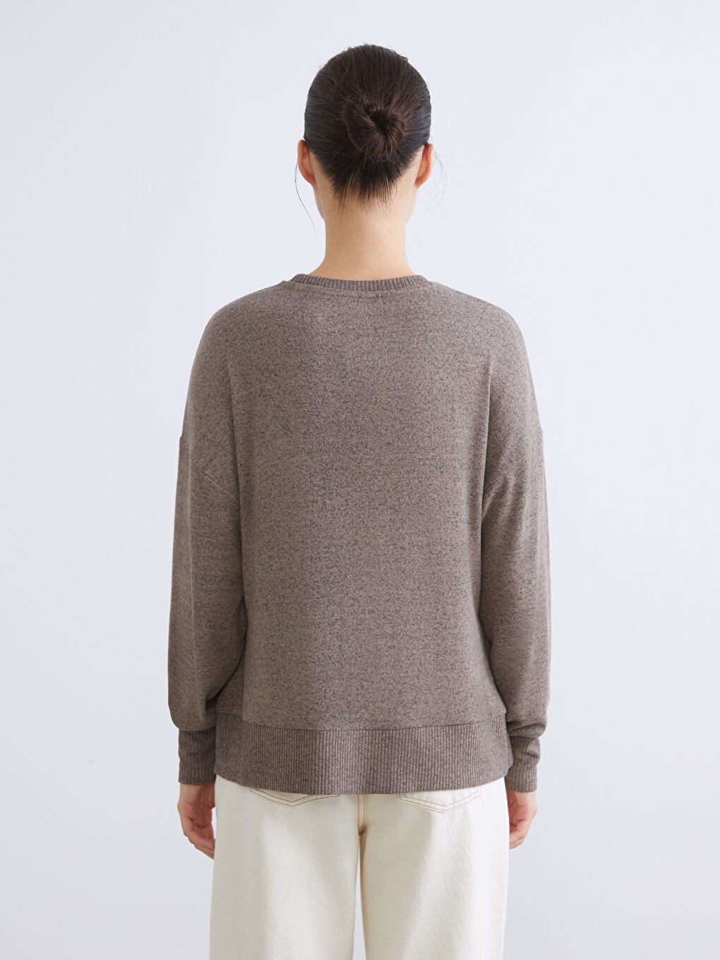 Crew Neck Oversize Women's Sweatshirt-3