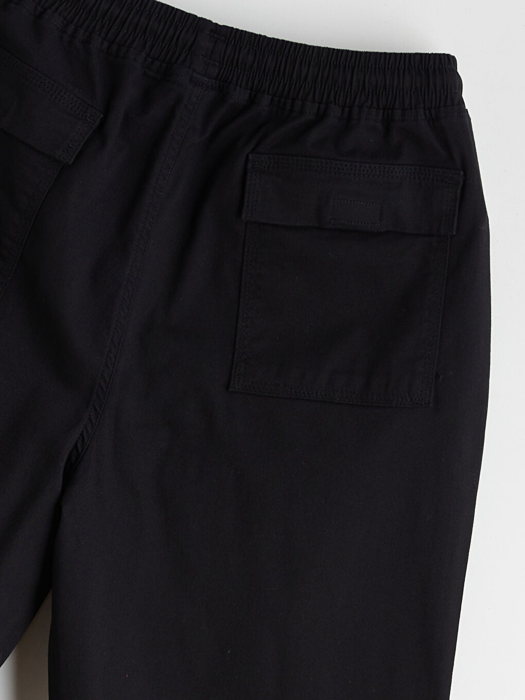 Siyah Rahat Kalıp Erkek Pantolon-5