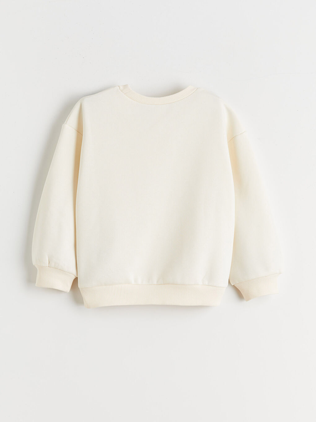 Ekru Bisiklet Yaka Elsa Baskılı Kız Çocuk Sweatshirt 2'li-4