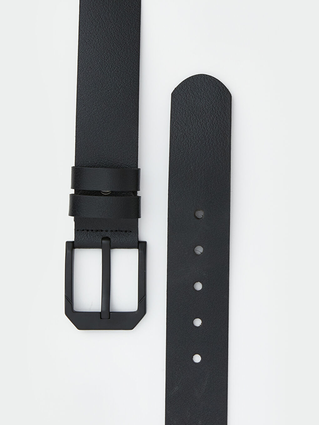 Siyah Deri Görünümlü Erkek Kemer-2