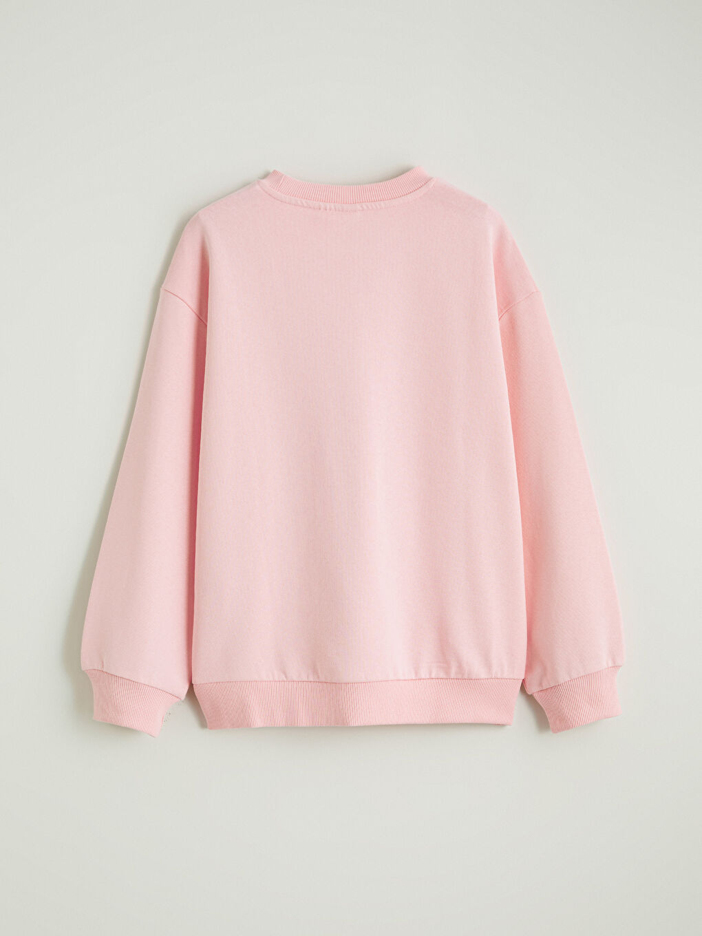 Pembe Minions Baskılı Kız Çocuk Kalın Sweatshirt-2