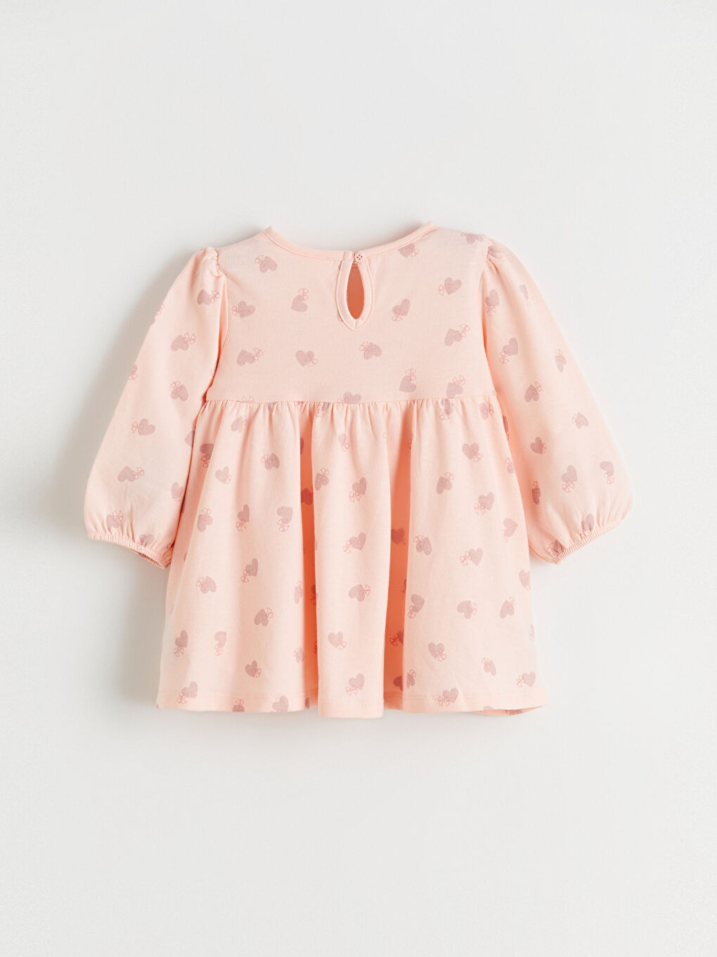 Rundhalsausschnitt Gemustertes Baby Mädchen Kleid-2