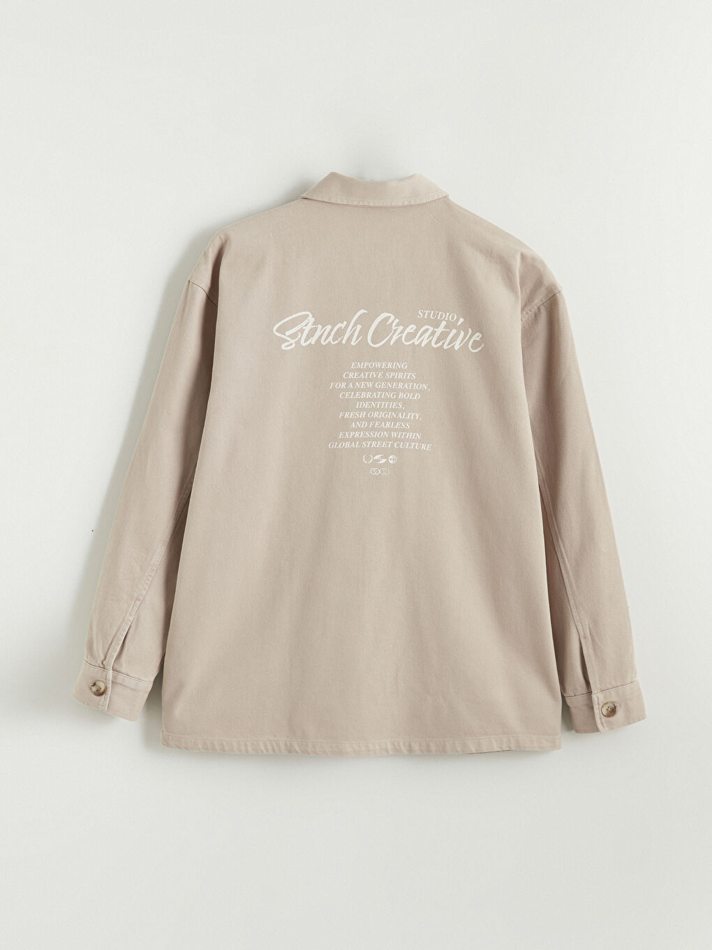 Bej Rahat Kalıp Uzun Kollu Erkek Gömlek Ceket-7