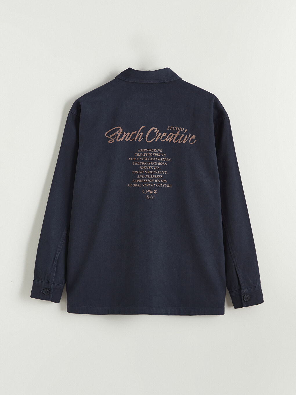 Relaxed Fit Long Sleeve Men's Shirt Jacket-7