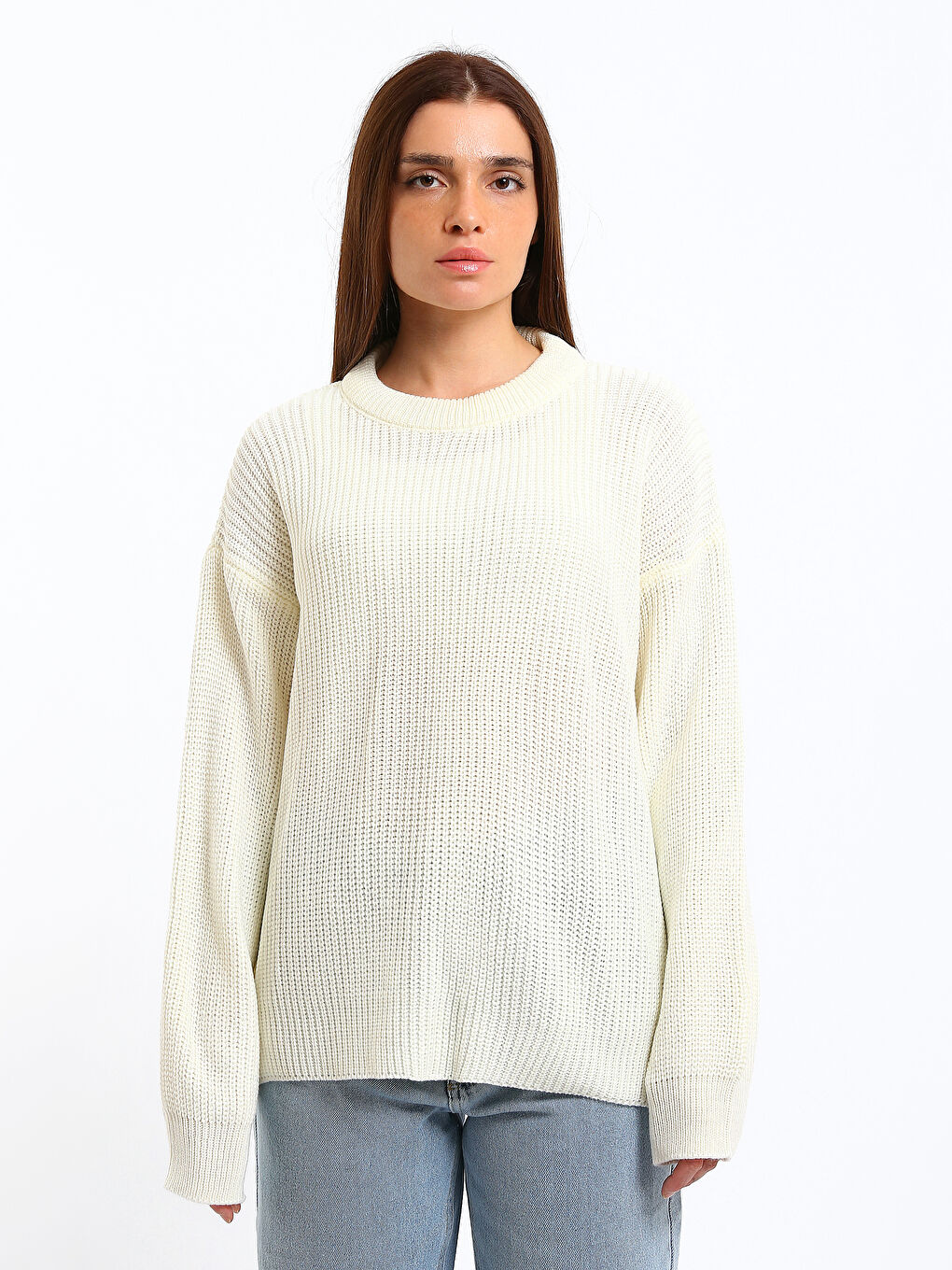 Crew Neck Women's Knitwear Sweater