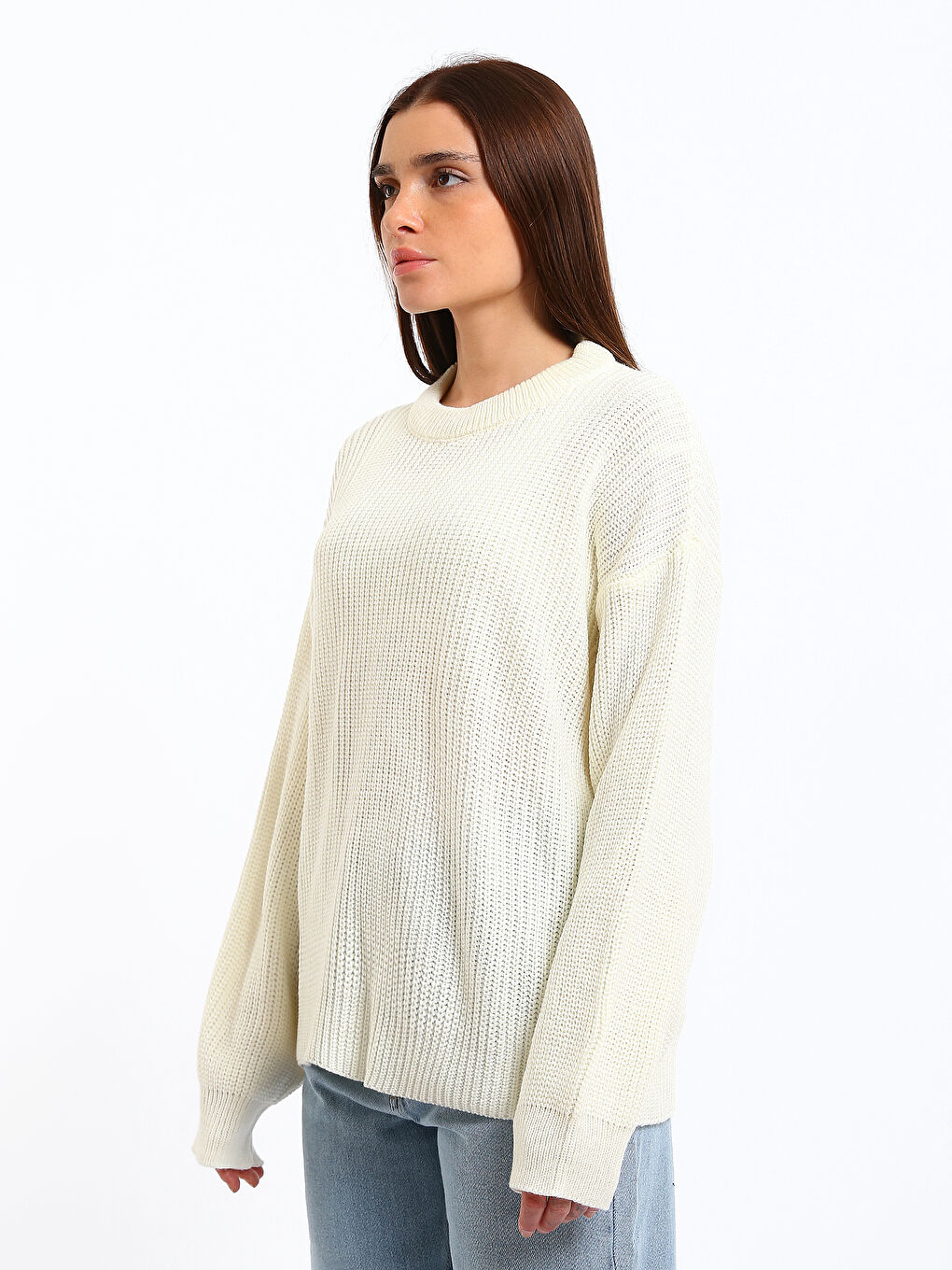 Crew Neck Women's Knitwear Sweater-3