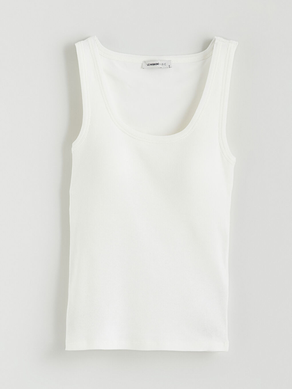 Ženska rebrasta top majica bez rukava u vrat-4