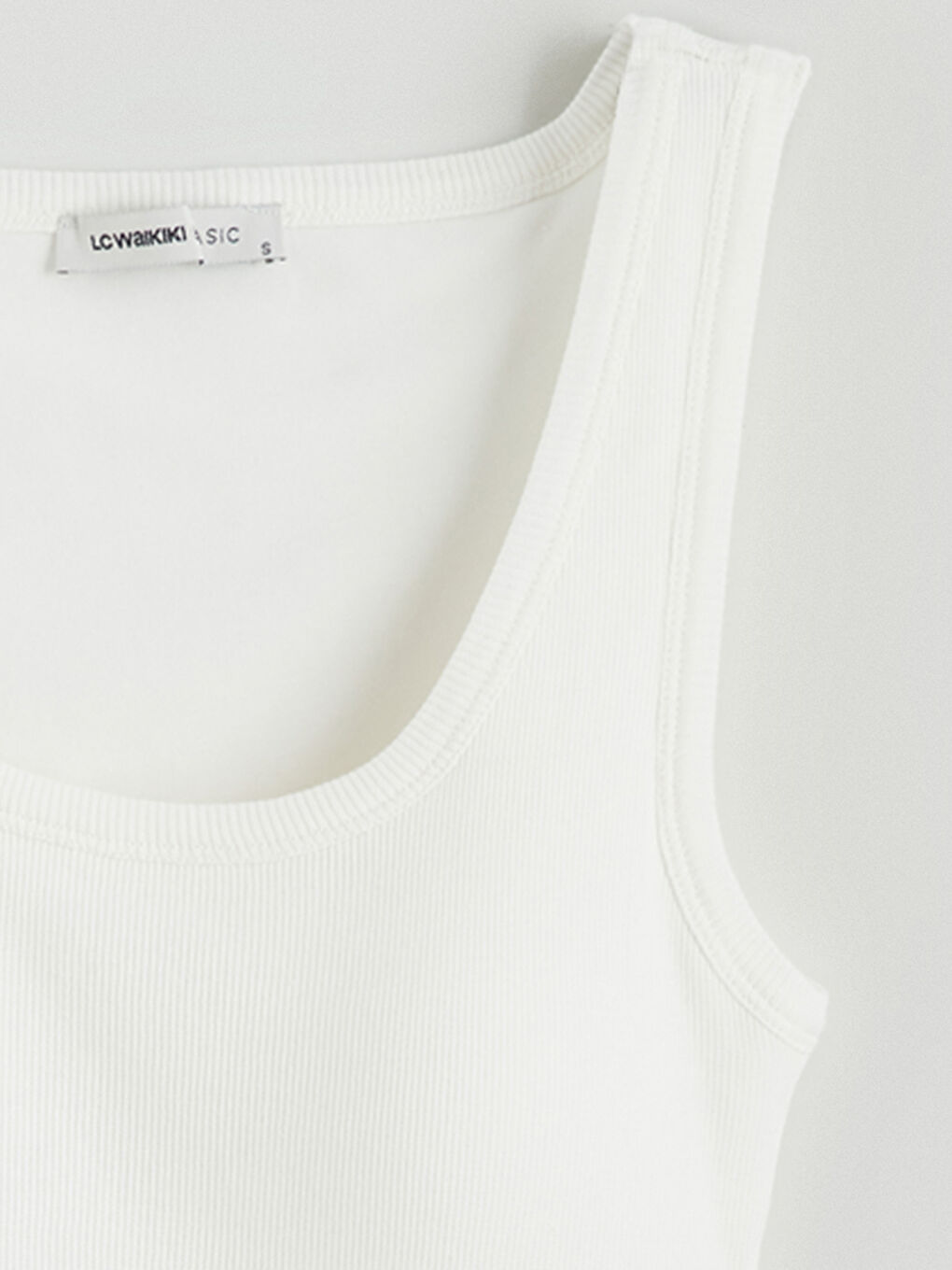 Ženska rebrasta top majica bez rukava u vrat-5