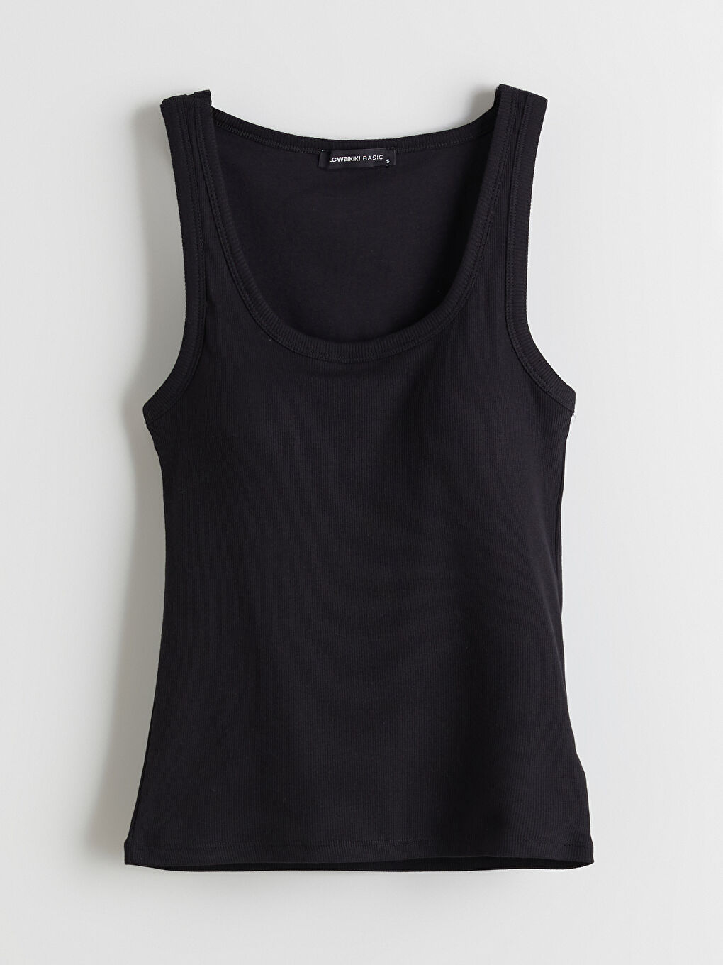 U Neck Ribbed Women's Tank Top-4