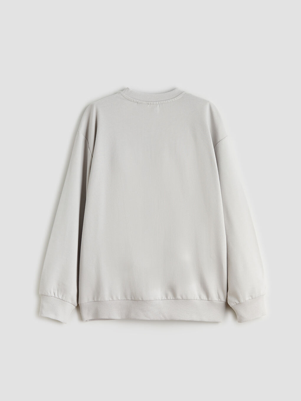 Gri Bisiklet Yaka Star Wars Baskılı Kız Çocuk Sweatshirt-1