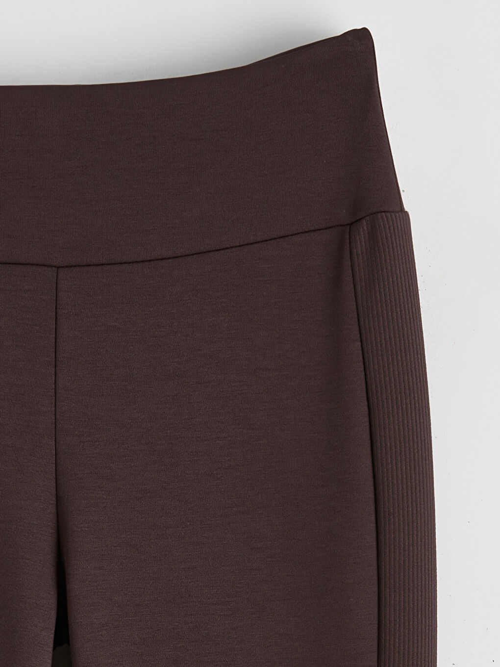 Kahverengi Beli Lastikli Geniş Paça Kadın Eşofman Altı-1