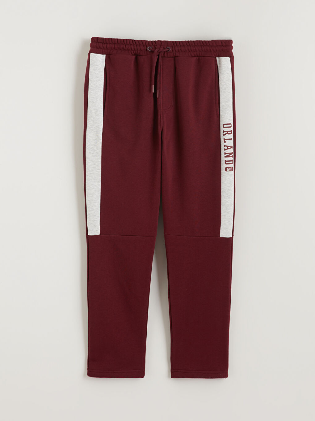 Bordo Standart Kalıp Erkek Eşofman Altı