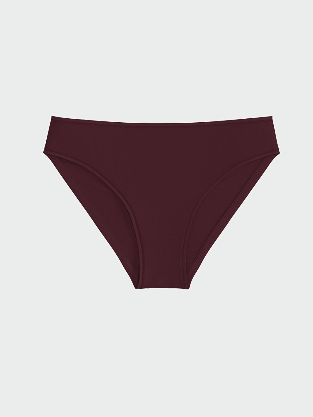 Bordo Düz Bikini Külot