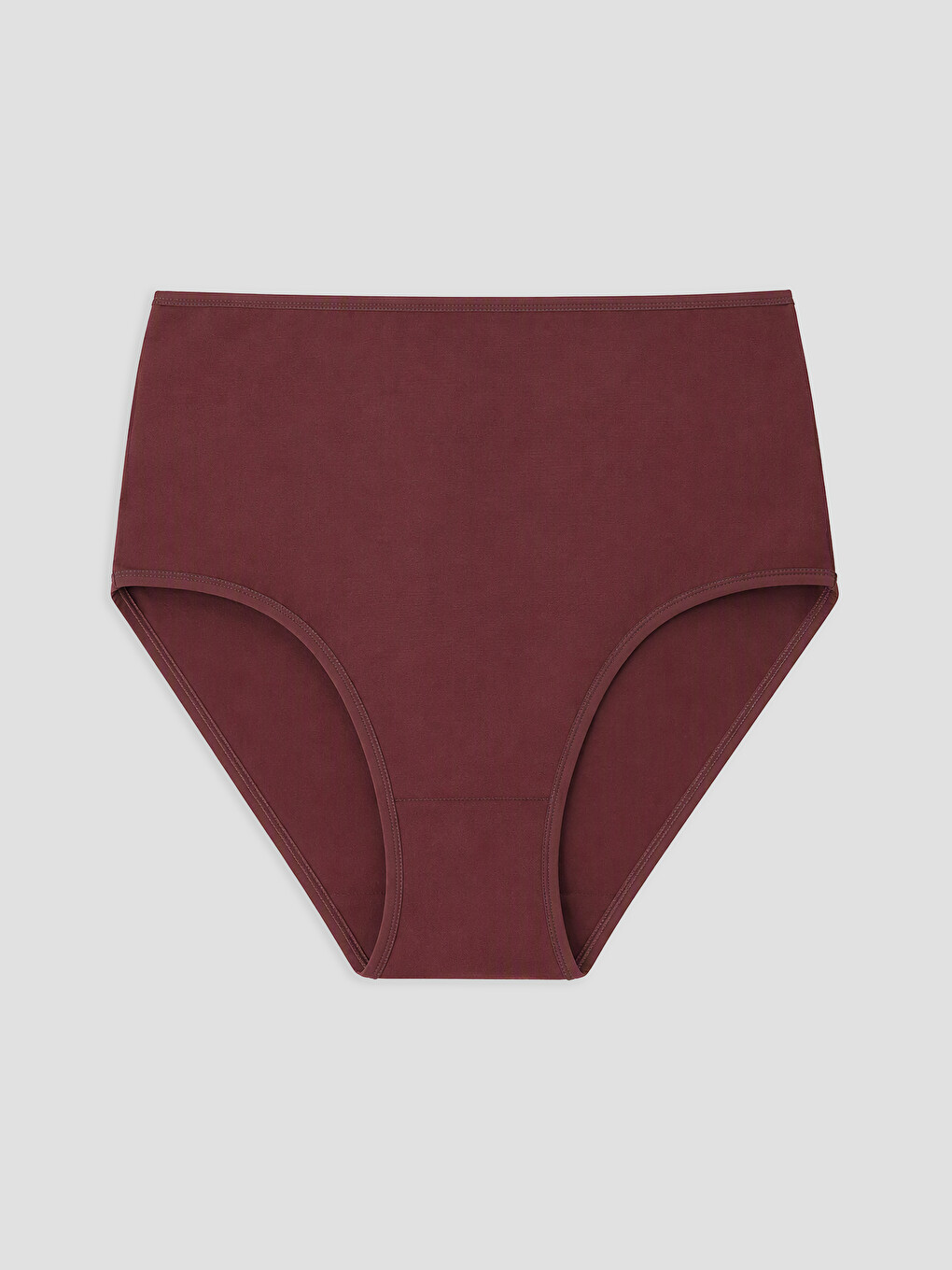 Bordo Yüksek Bel Klasik Külot