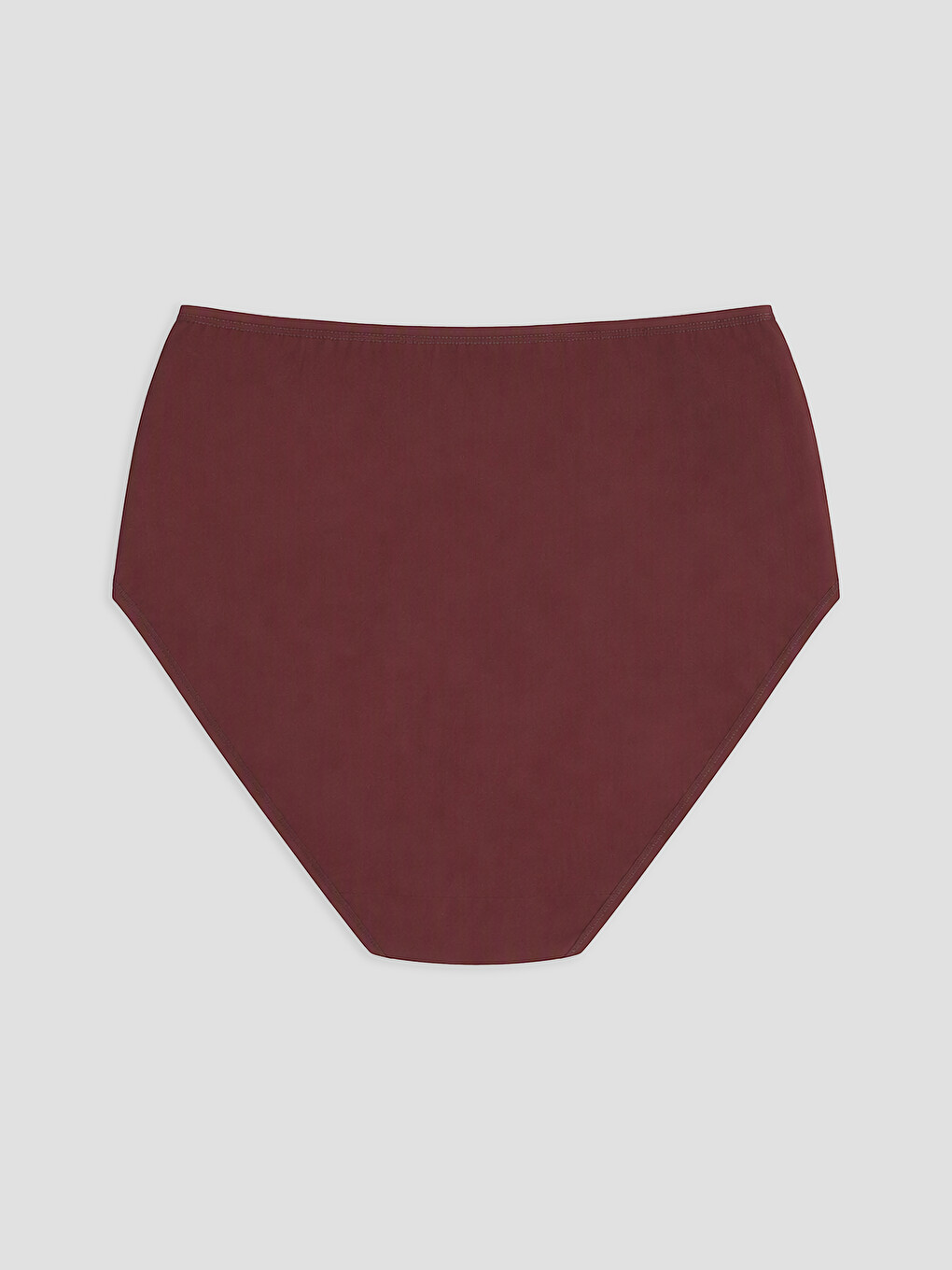 Bordo Yüksek Bel Klasik Külot-1