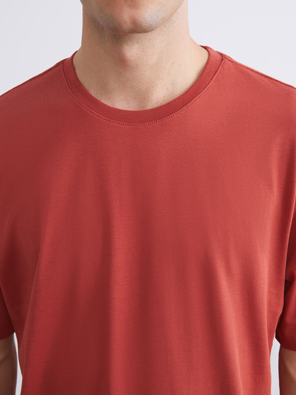 Kahverengi Bisiklet Yaka Penye Erkek Tişört 3'lü Paket-7