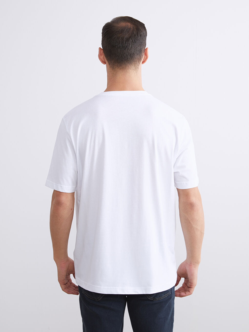 Kahverengi Bisiklet Yaka Penye Erkek Tişört 3'lü Paket-10