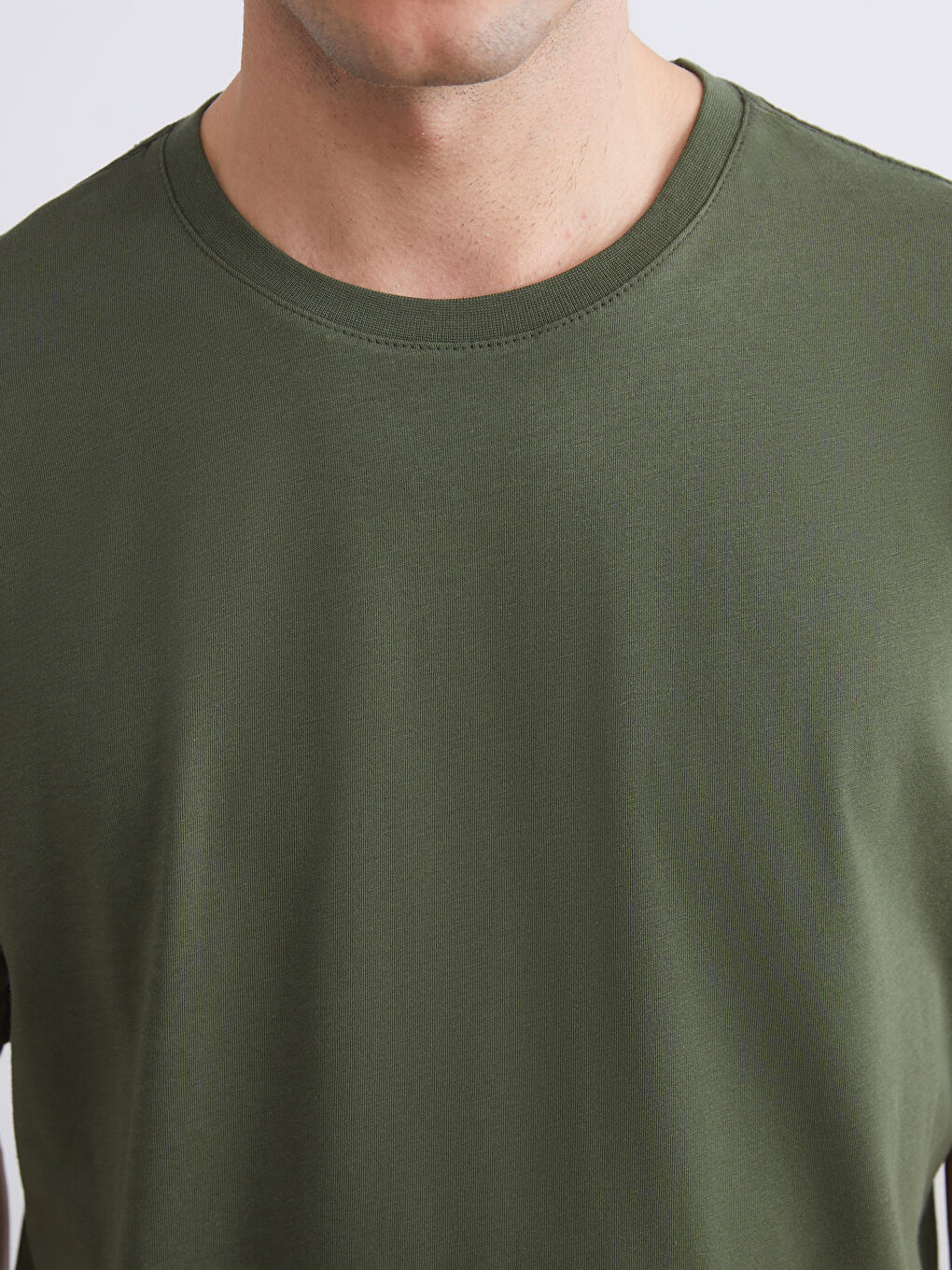 Antrasit Bisiklet Yaka Penye Erkek Tişört 3'lü Paket-7