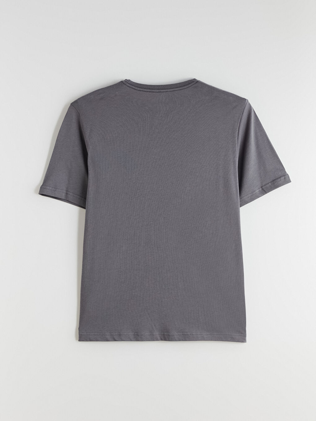 Antrasit Bisiklet Yaka Penye Erkek Tişört 3'lü Paket-17