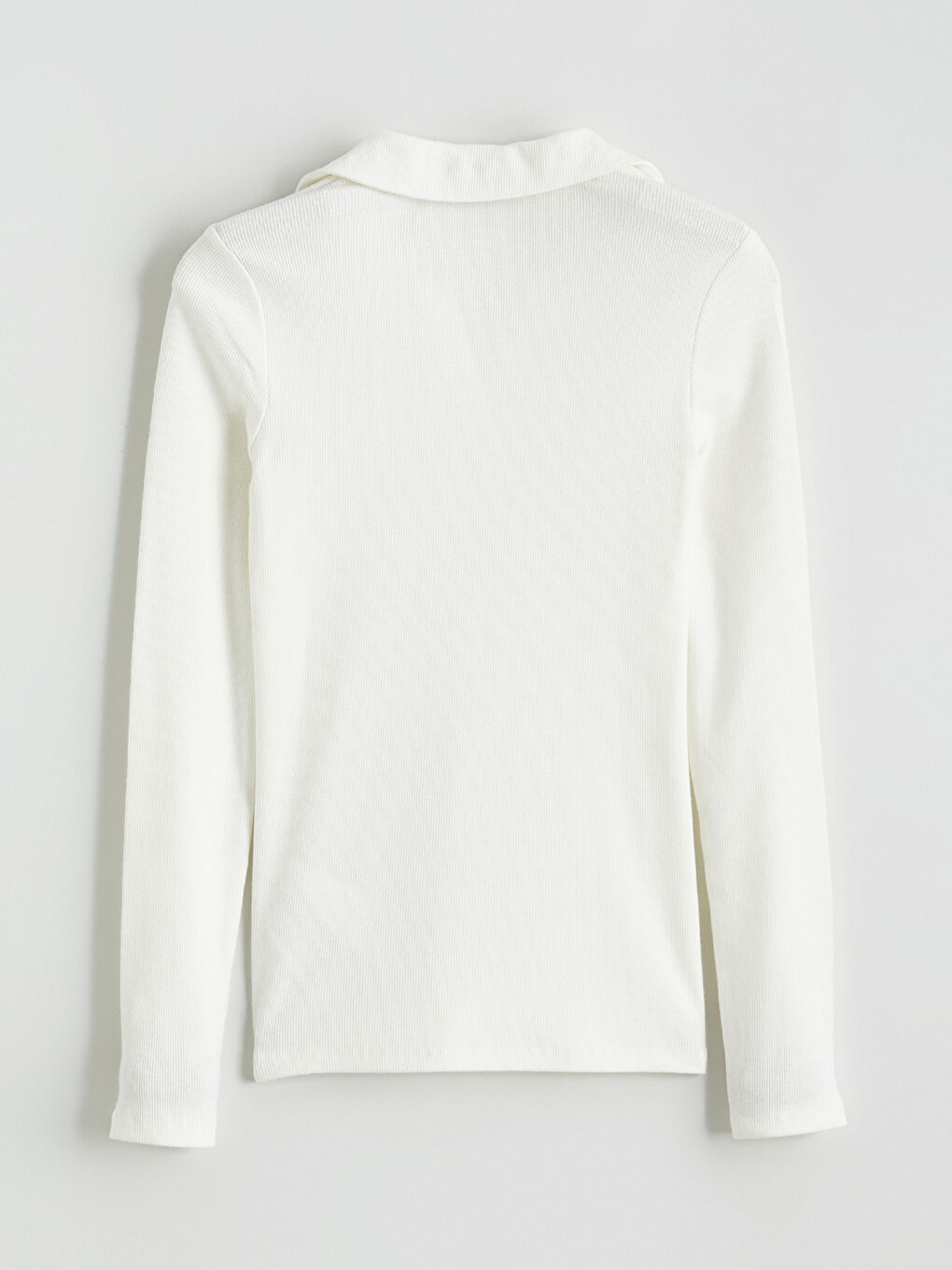 Ekru Polo Yaka Kız Çocuk Tişört-2