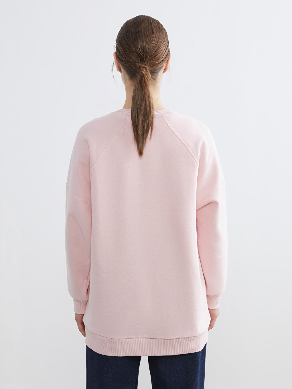 Printed Oversize Women's Thick Sweatshirt Tunic-3