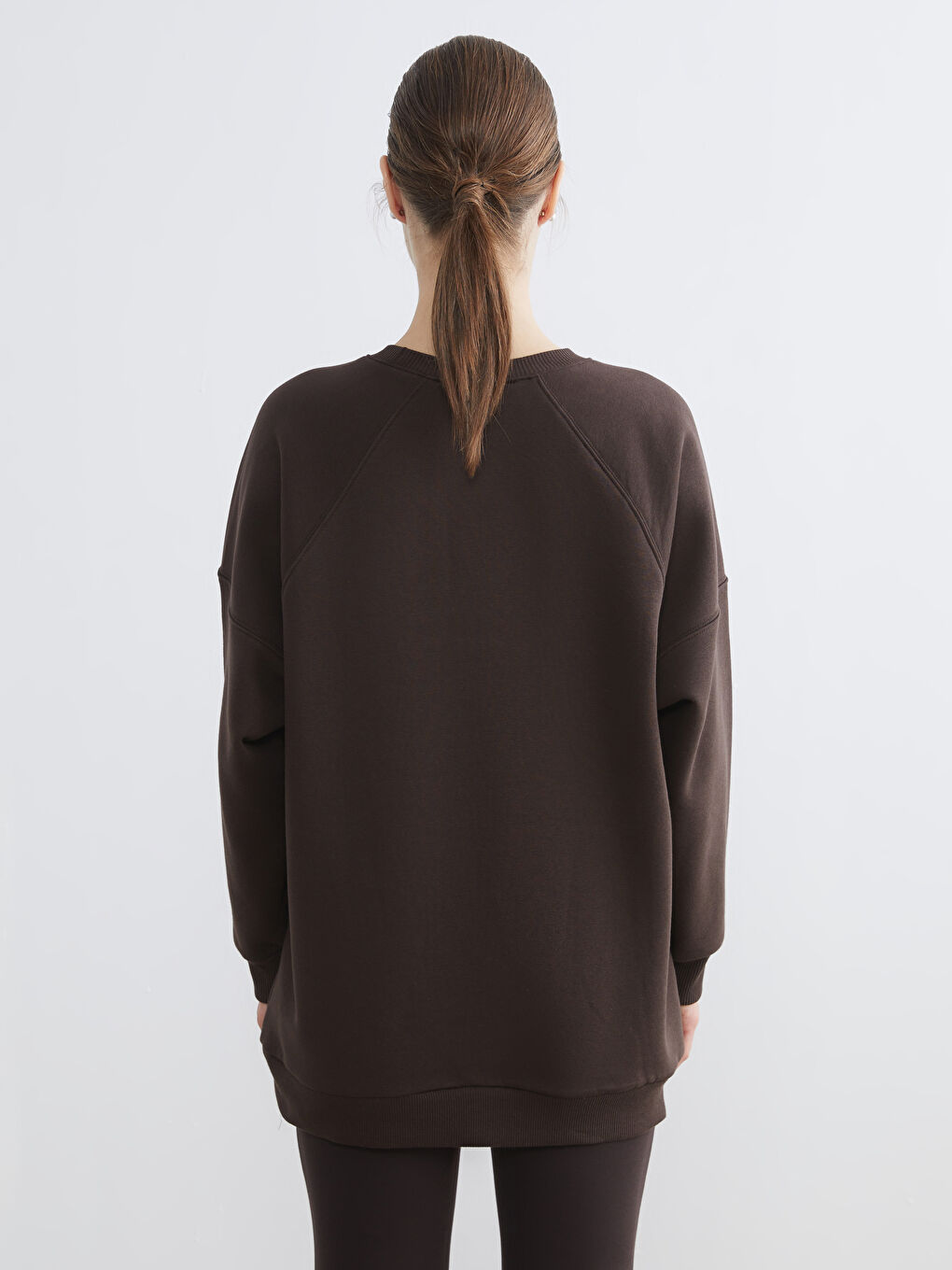 Printed Oversize Women's Thick Sweatshirt Tunic-3