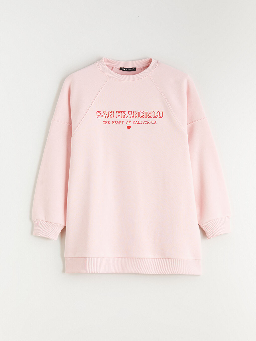 Printed Oversize Women's Thick Sweatshirt Tunic-4