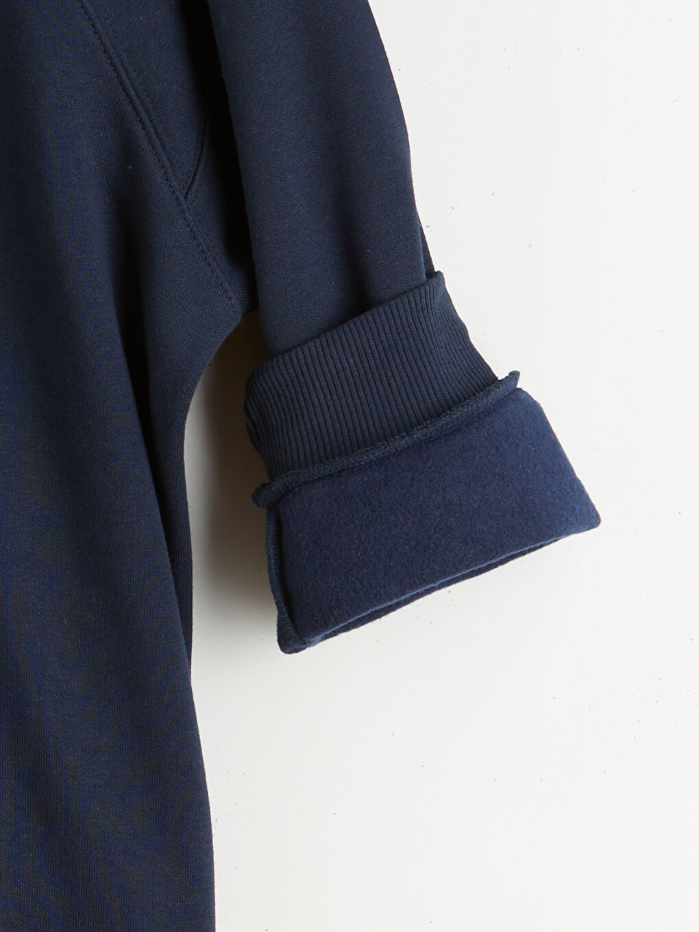 Lacivert Baskılı Oversize Kadın Kalın Sweatshirt Tunik-5