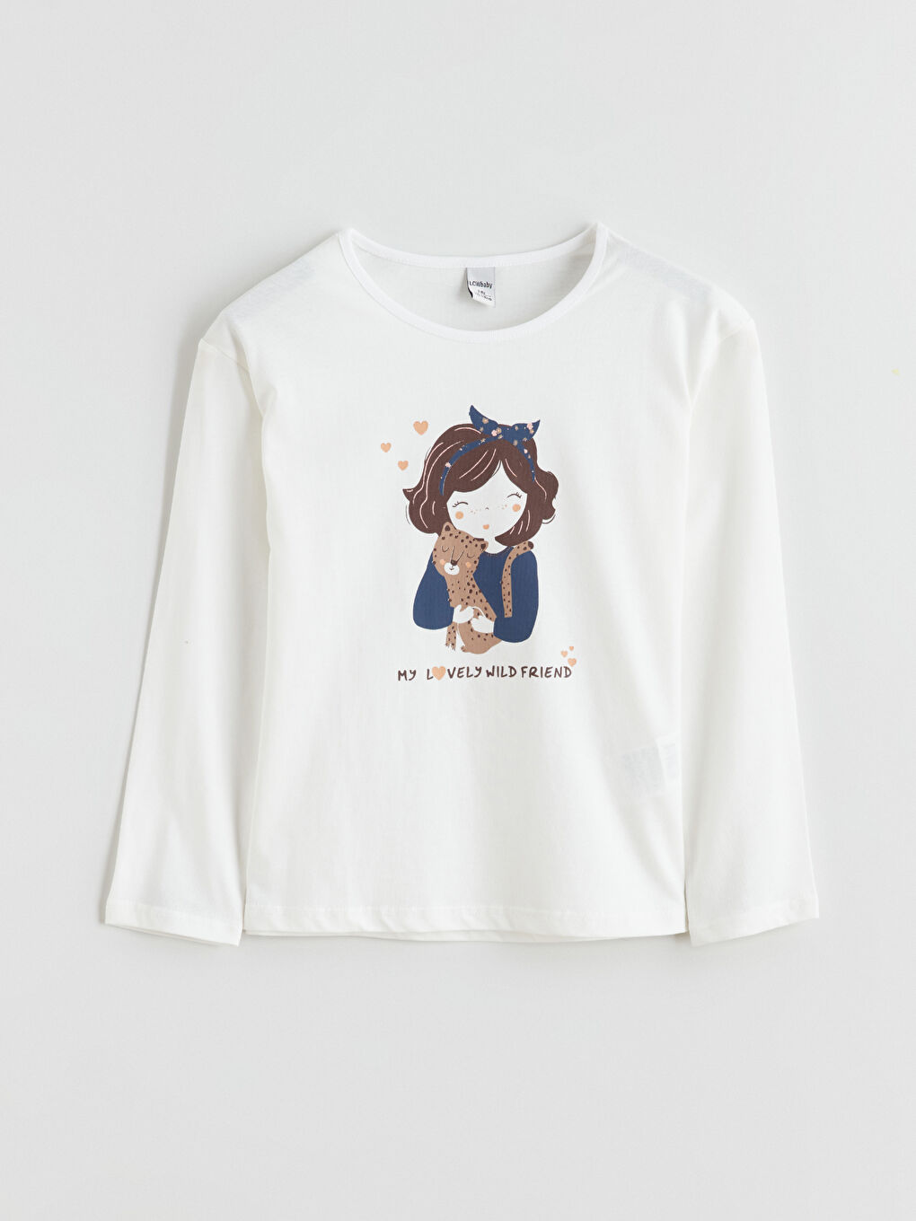 Crew Neck Printed Girls' T-Shirt 2 Pack-1