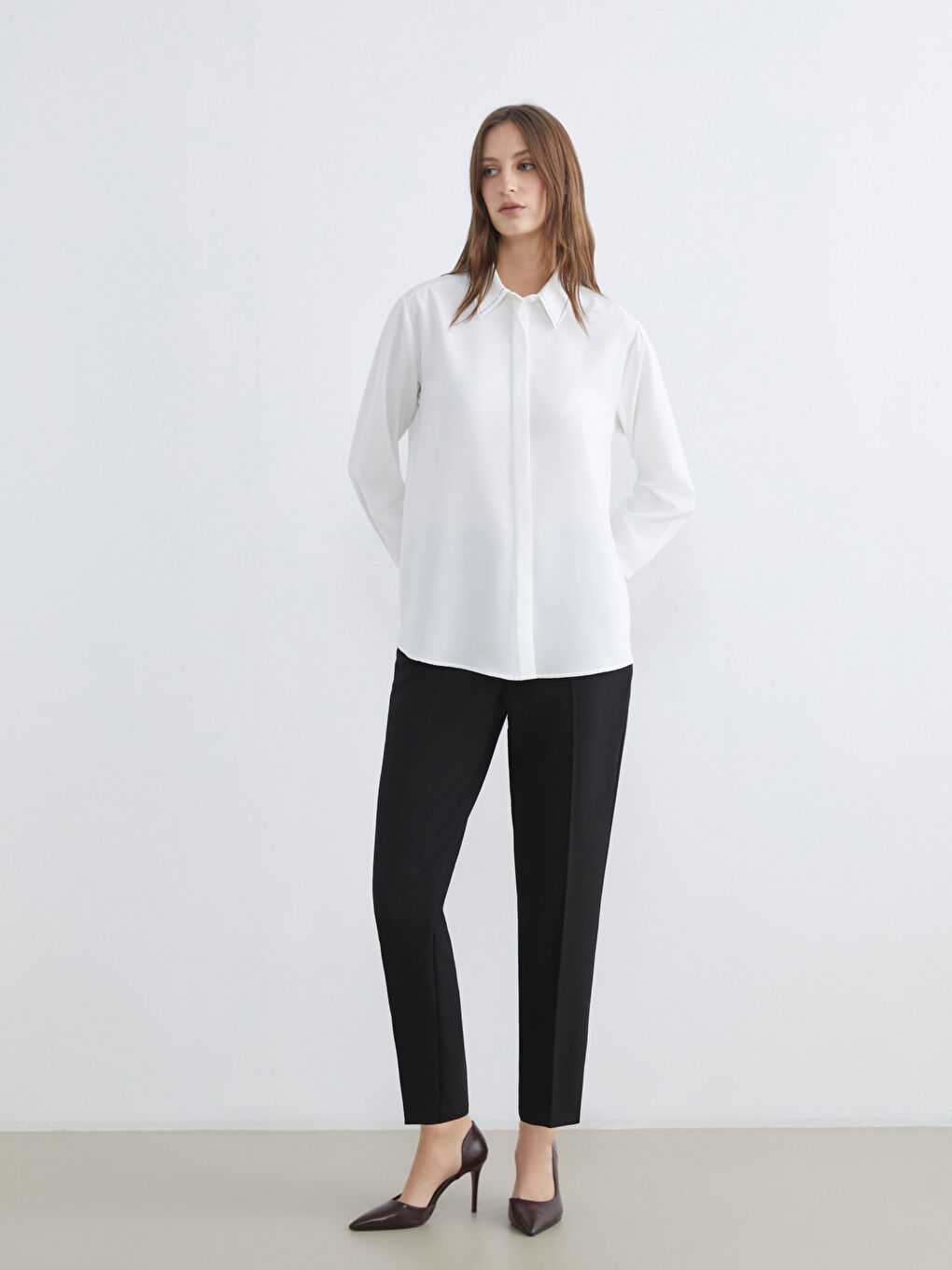 Siyah Yüksek Bel Cigarette Kadın Pantolon