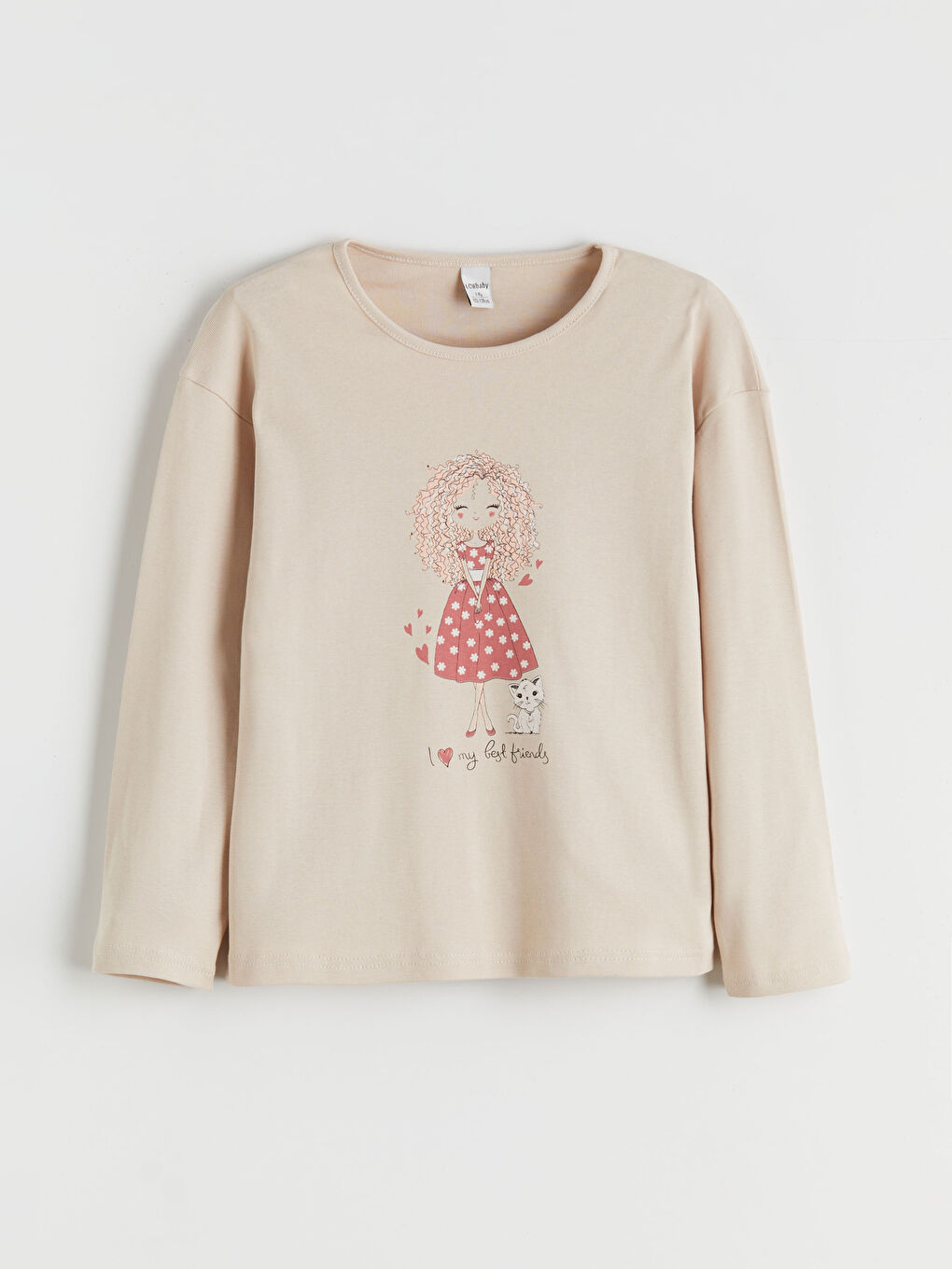 Crew Neck Printed Girls' T-Shirt 2 Pack-1