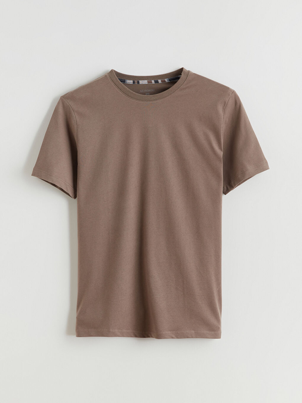 Kahverengi Bisiklet Yaka Erkek Pijama Üst