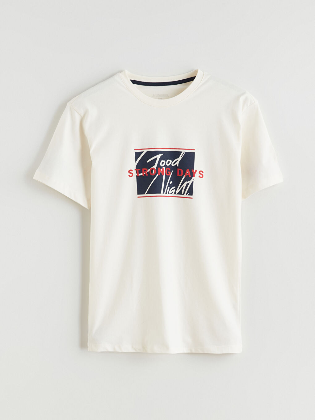 Ekru Standart Kalıp Erkek Pijama Takımı-5