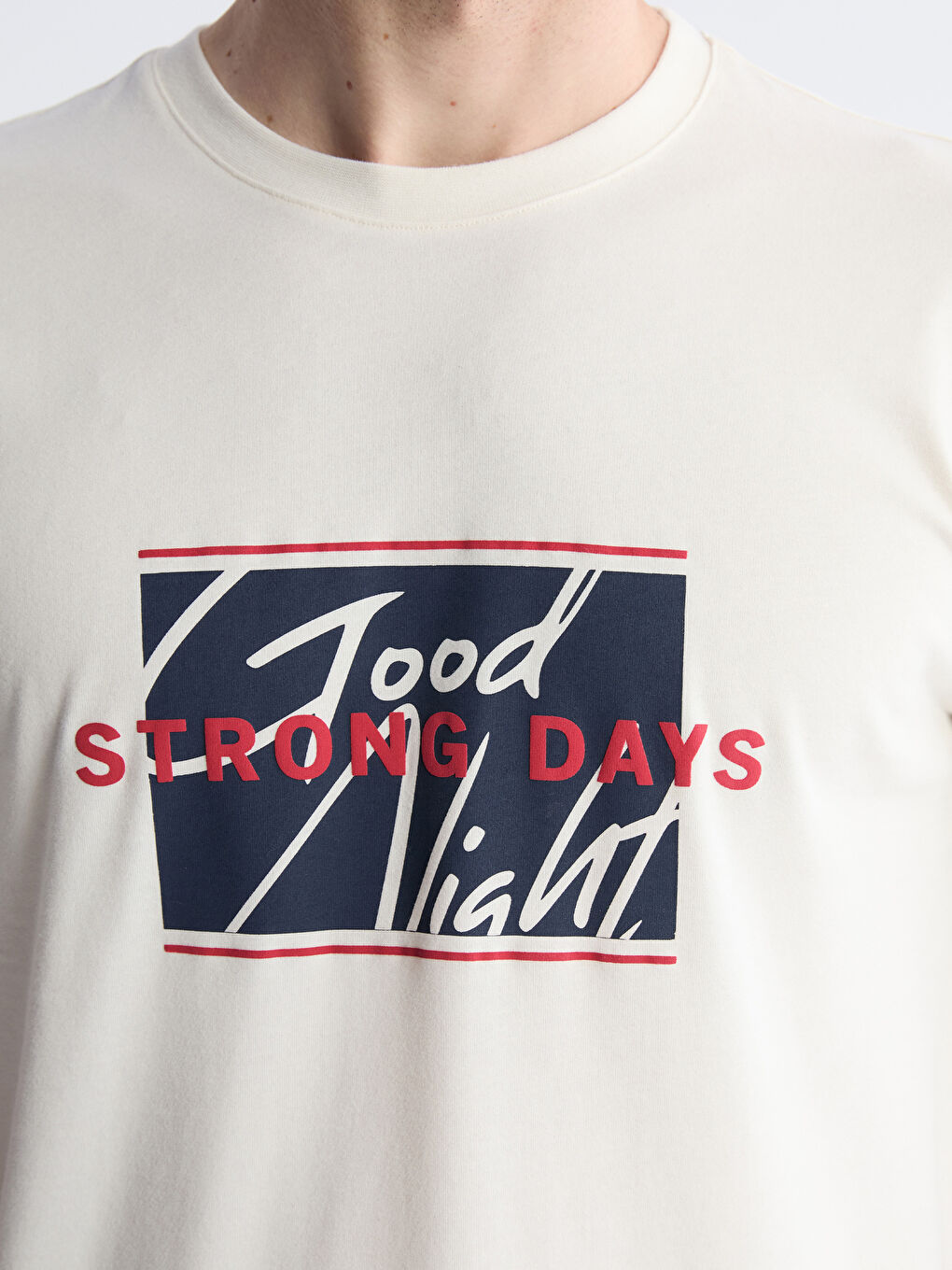 Ekru Standart Kalıp Erkek Pijama Takımı-2