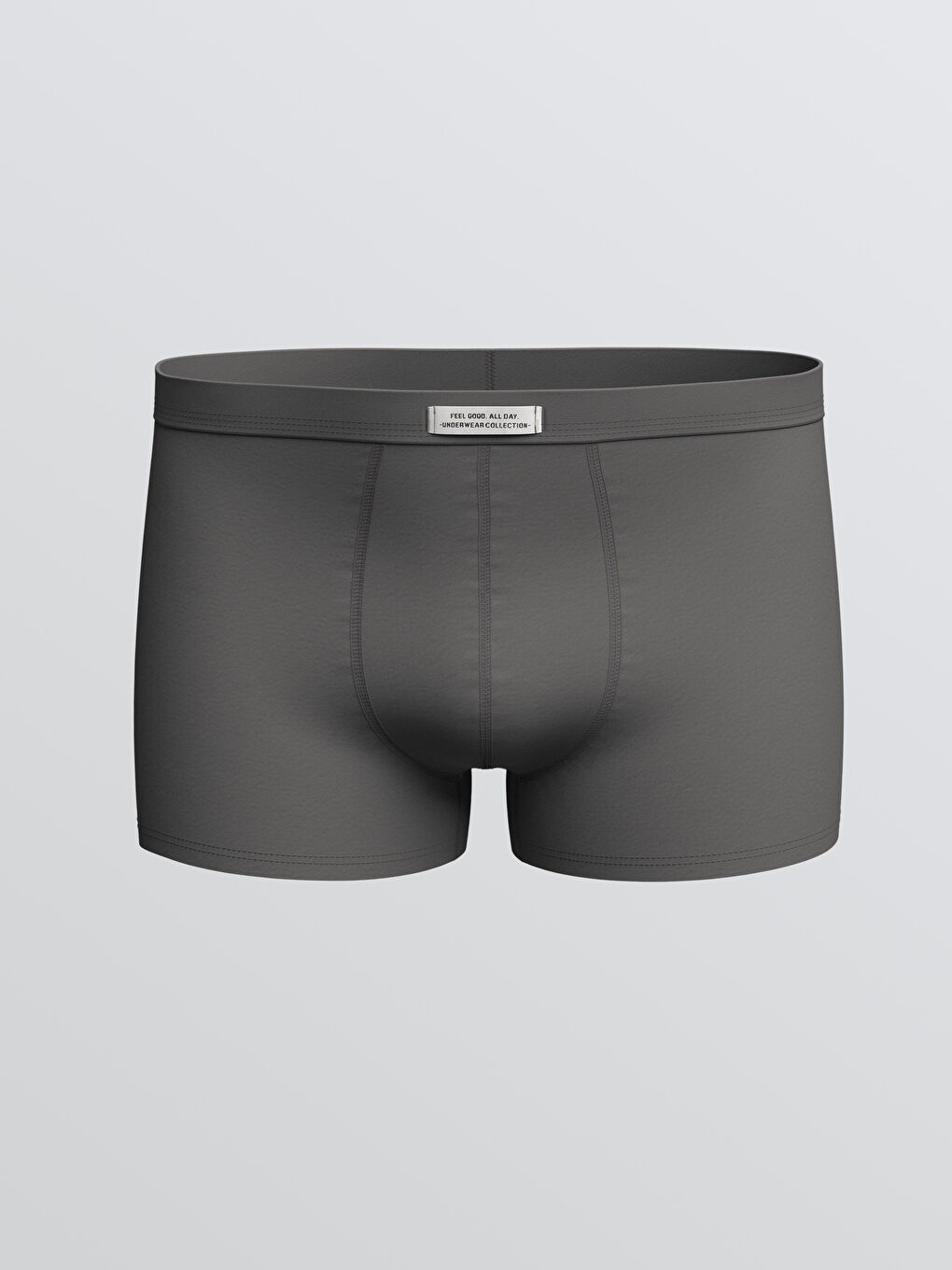 Gri Standart Kalıp Pamuklu Esnek Erkek Boxer 3'lü-1