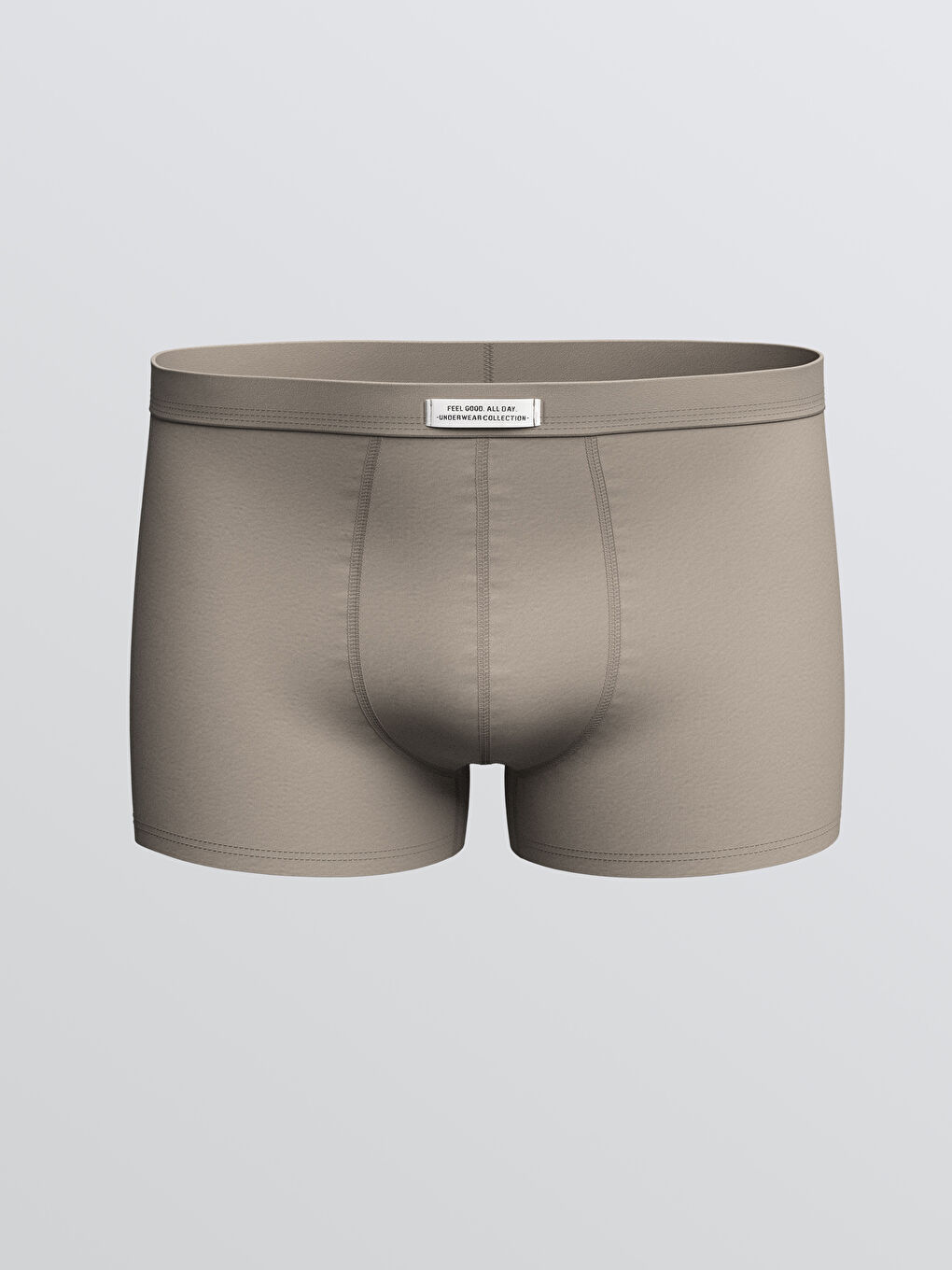 Gri Standart Kalıp Pamuklu Esnek Erkek Boxer 3'lü-2