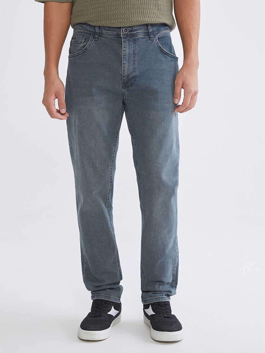 Yeşil 730 Havuç Kalıp Erkek Jean Pantolon-1