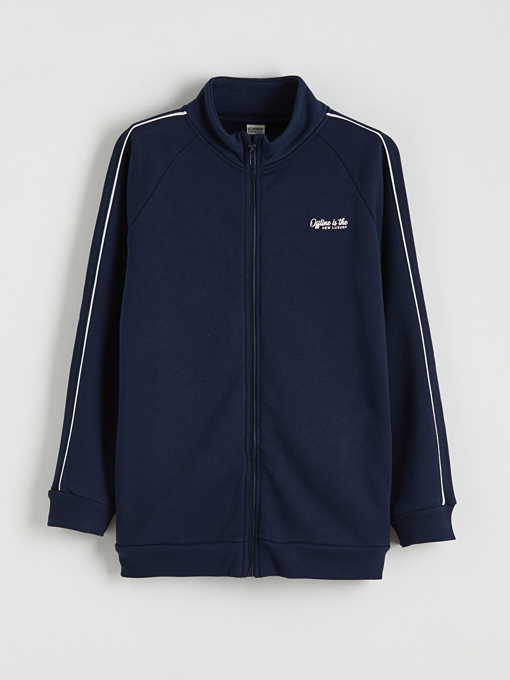 Lacivert Erkek Çocuk Fermuarlı Sweatshirt
