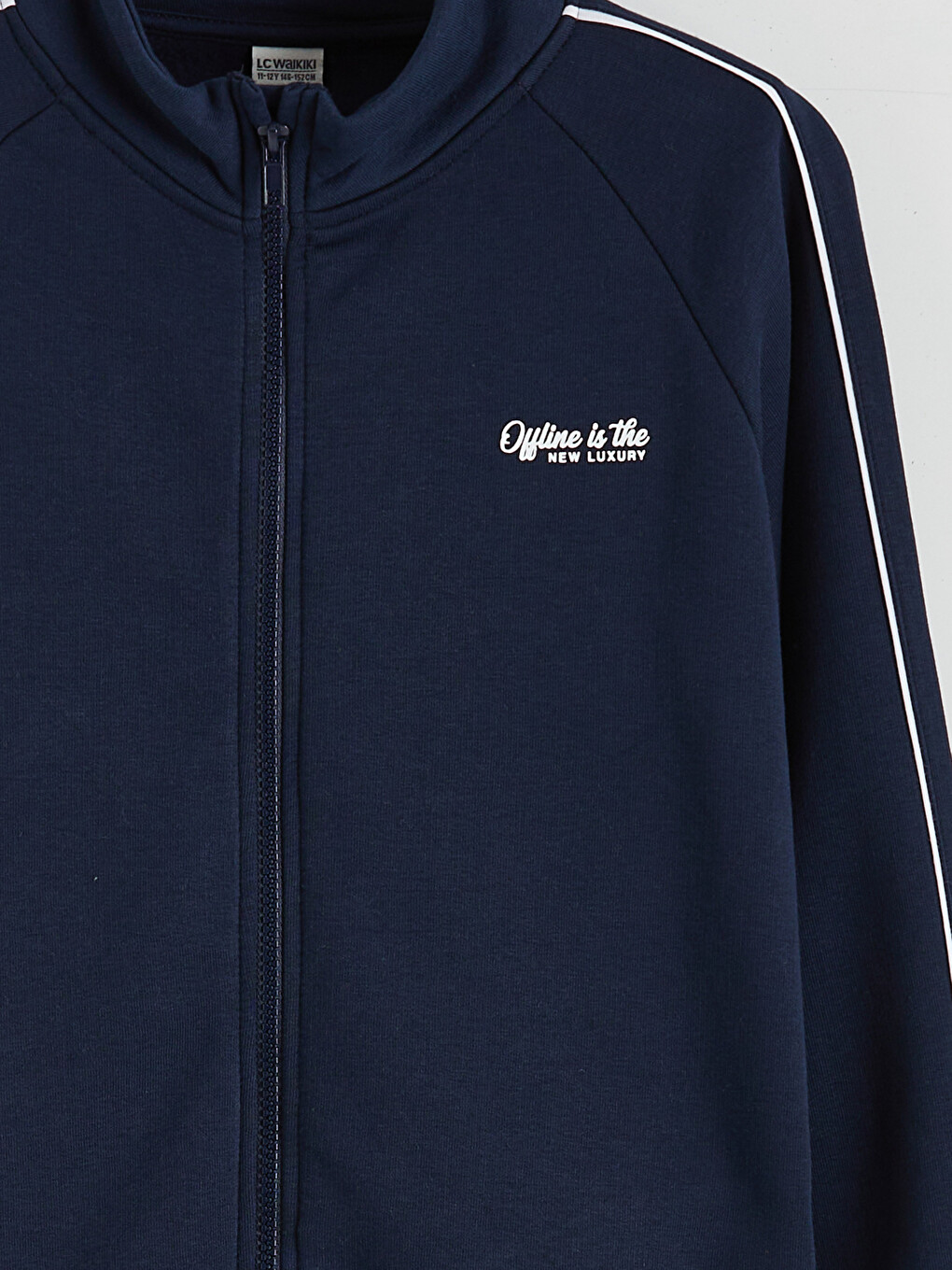 Lacivert Erkek Çocuk Fermuarlı Sweatshirt-2