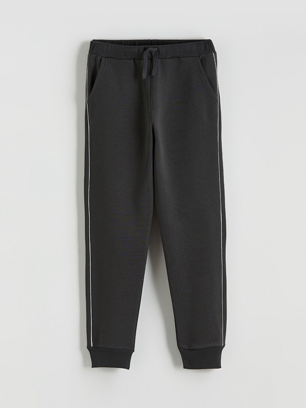 Antrasit Beli Lastikli Erkek Çocuk Jogger Eşofman Altı