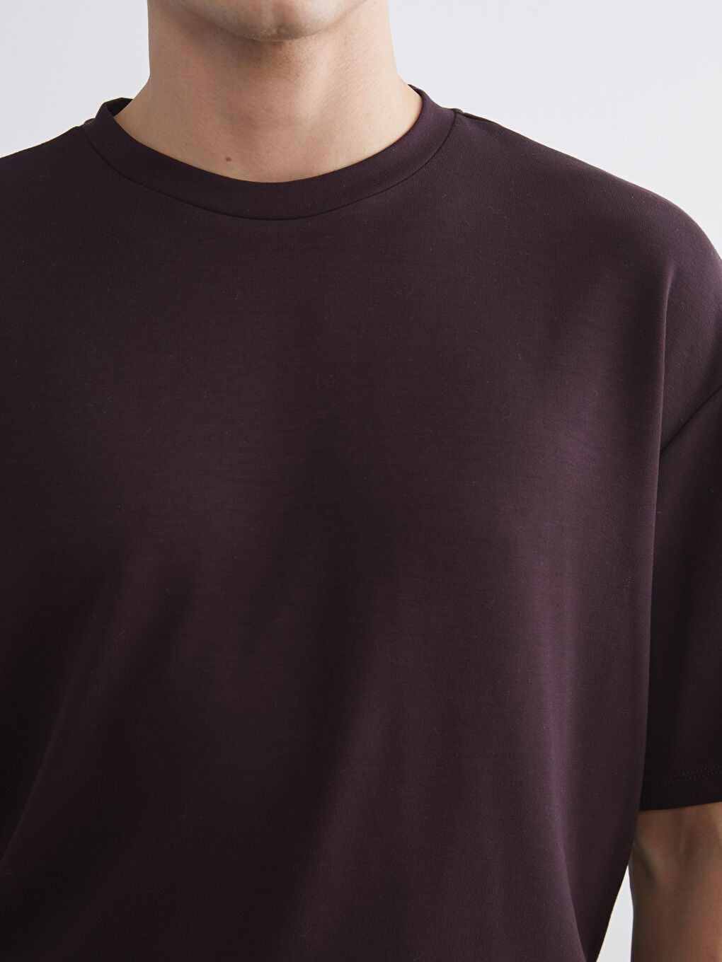 Mürdüm Bisiklet Yaka Erkek Tişört-2