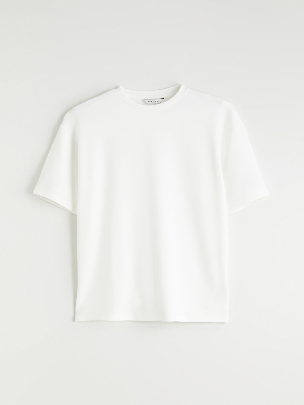 Ekru Bisiklet Yaka Erkek Tişört-4