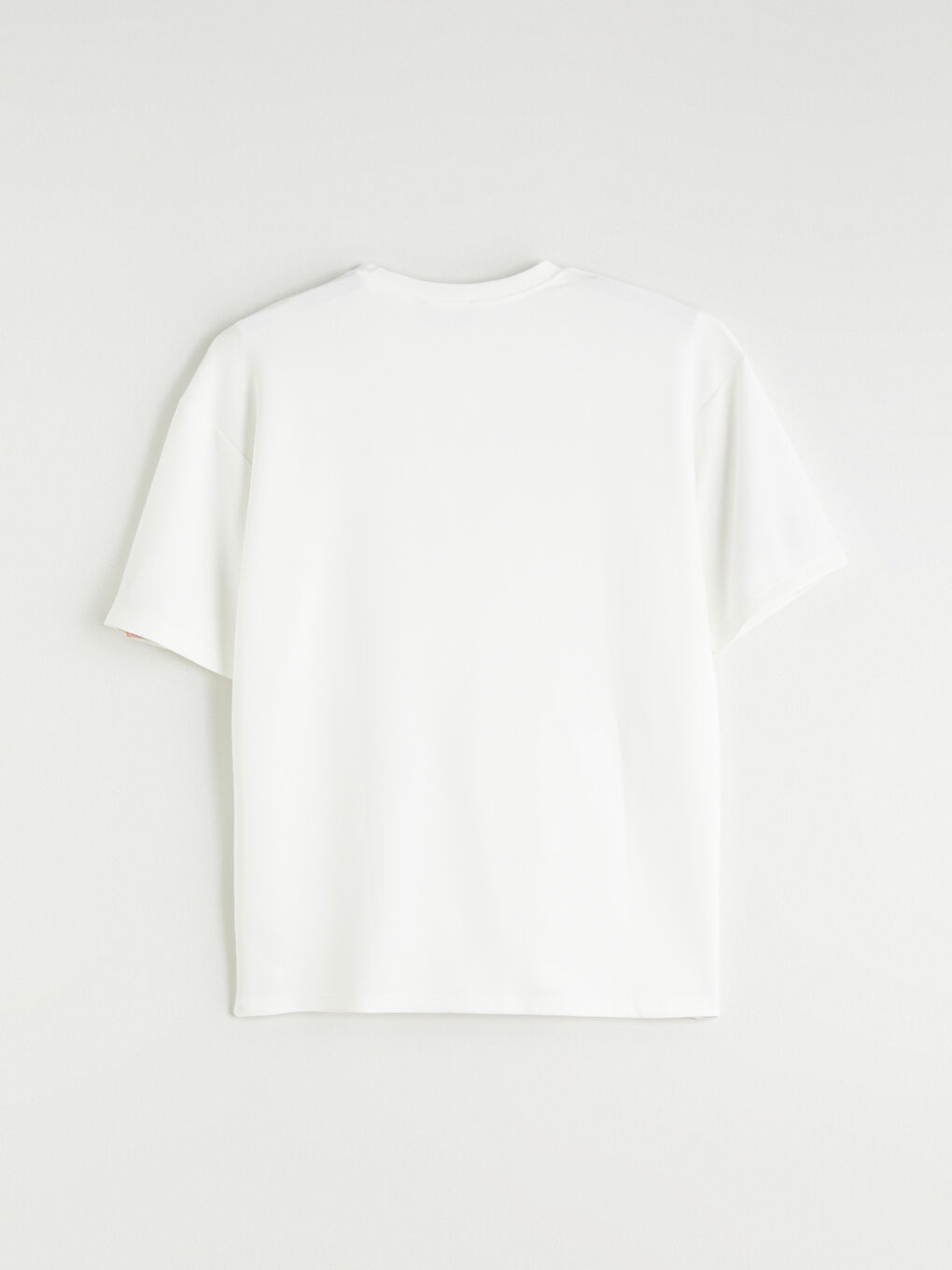 Ekru Bisiklet Yaka Erkek Tişört-5