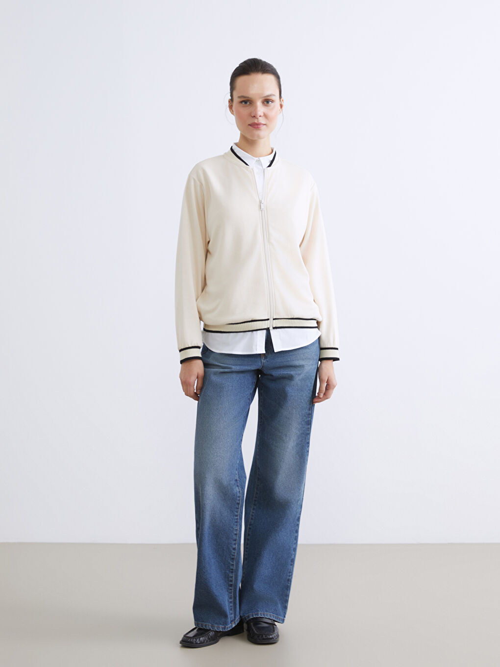 Gri Kadın Kolej Ceket-1