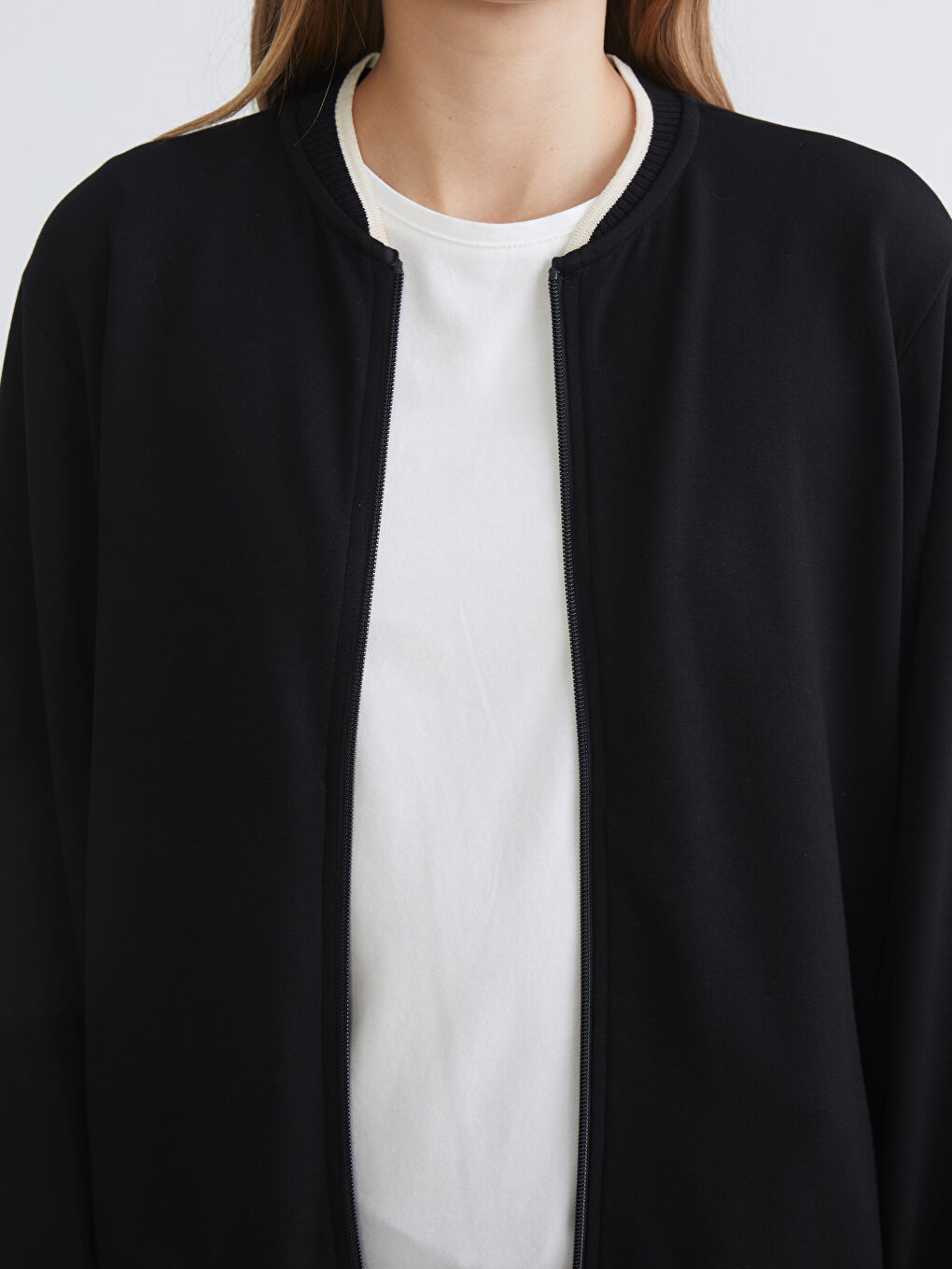 Siyah Kadın Kolej Ceket-2