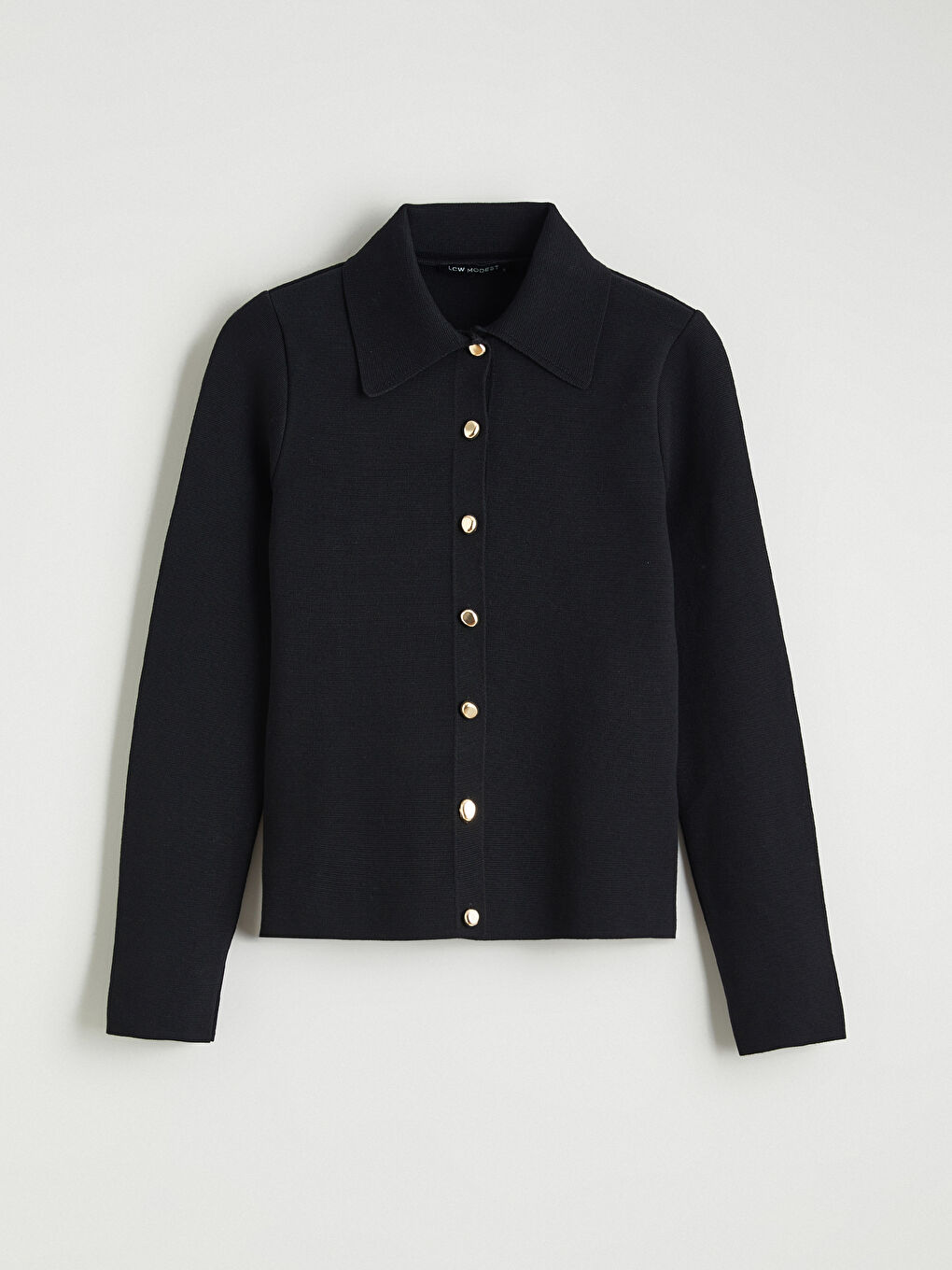 Collared Neck Women's Knitwear Cardigan-4