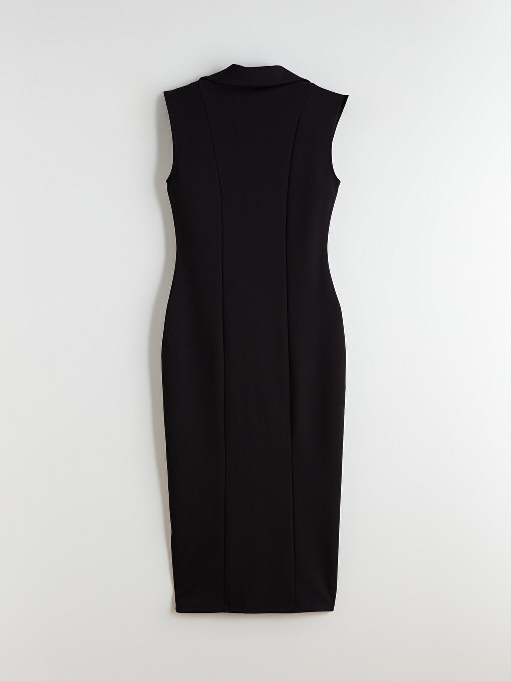 Siyah Bodycon Gömlek Elbise-5