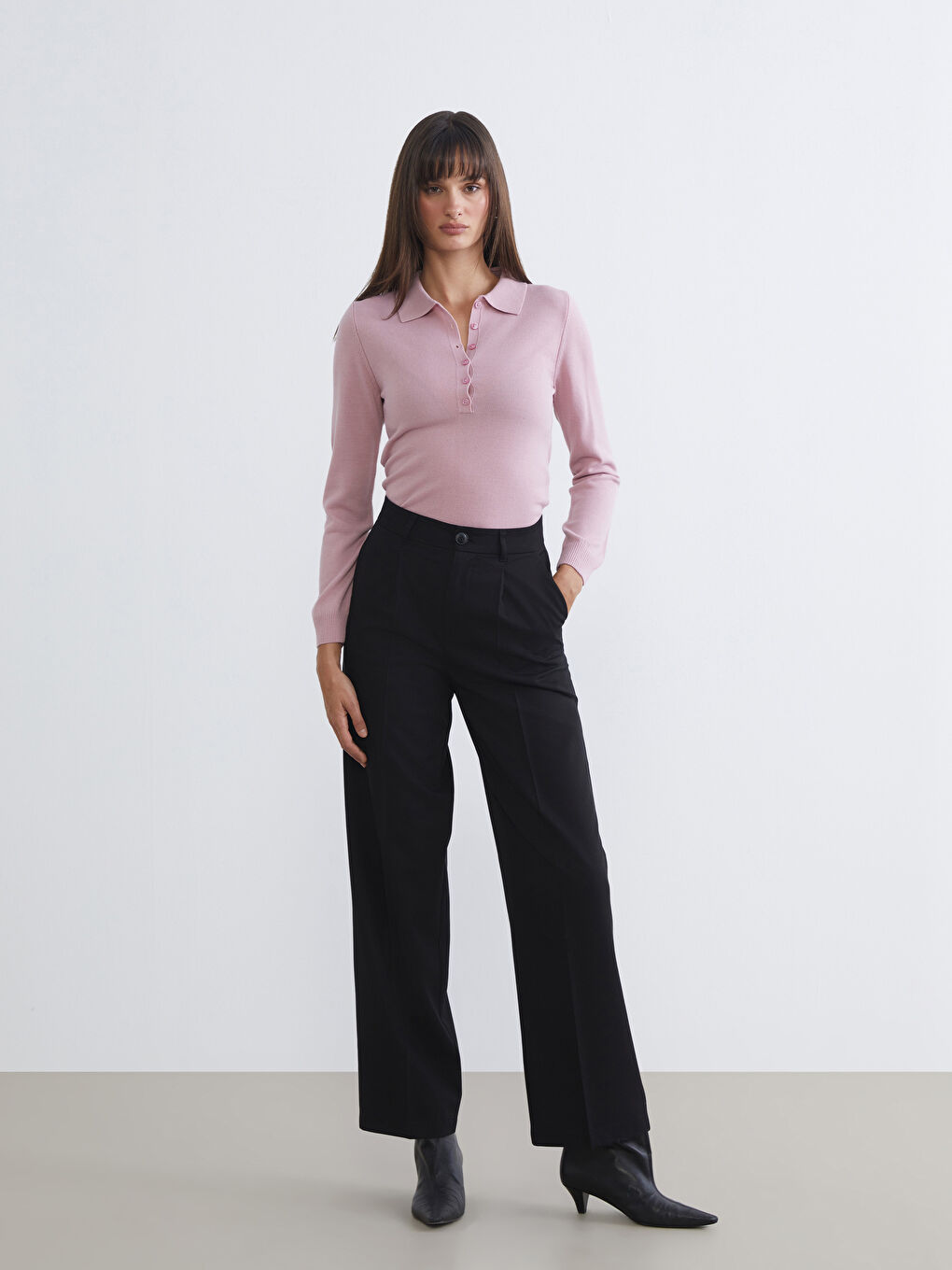 Loose Fit Wide Leg Women's Trousers