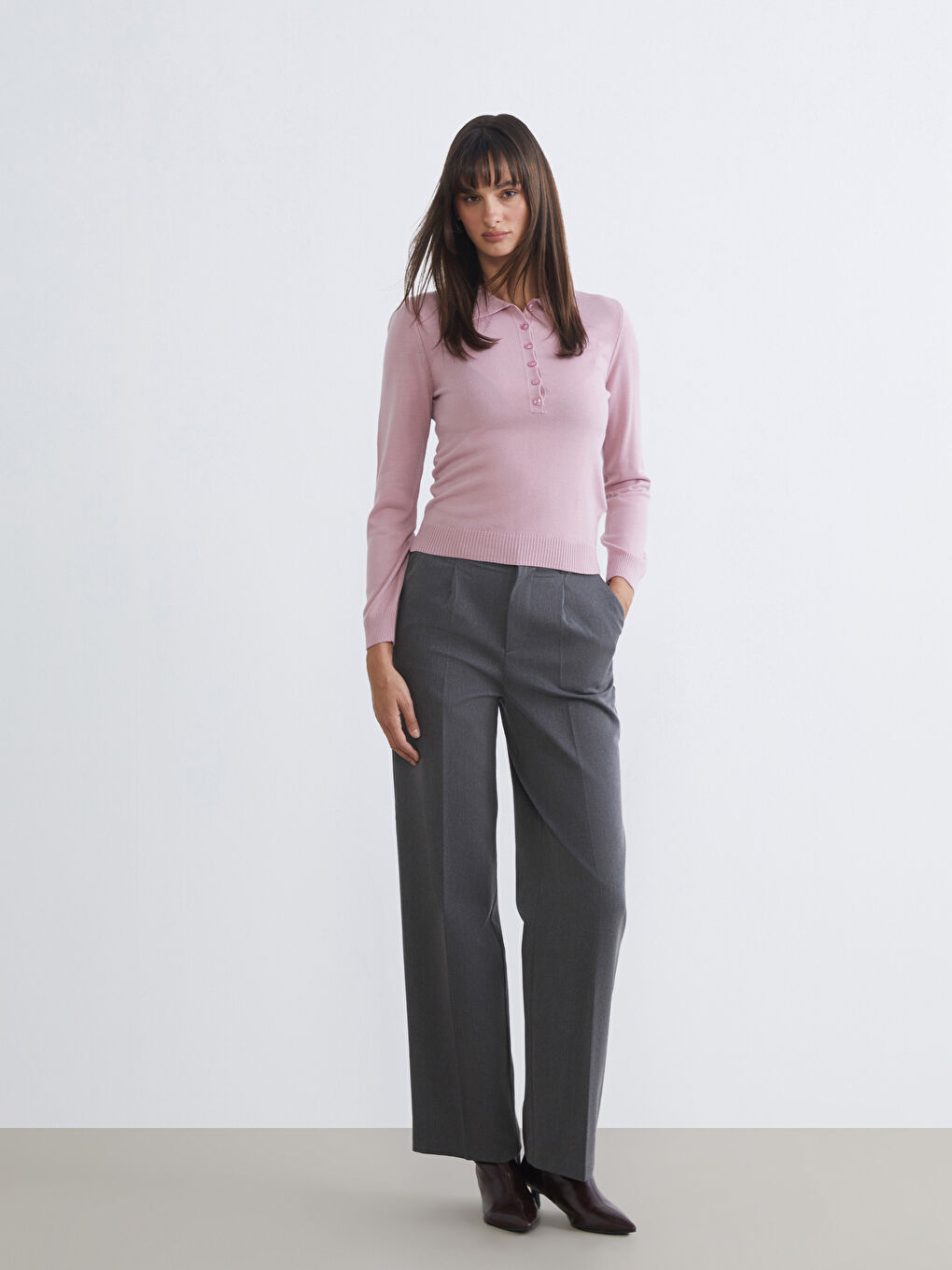 Loose Fit Wide Leg Women's Trousers